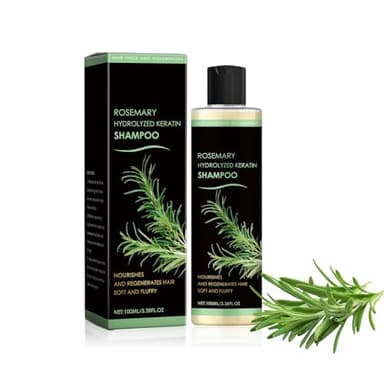 Organic Rosemary Shampoo, Shampooing à la kératine hydrolysée au romarin, shampooing au romarin biologique pour cheveux clairsemés pour femmes et hommes, nourrit et renforce les cheveux (1pc)