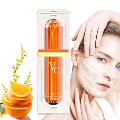 Creme Vitamine C Visage, Crème Hydratante Visage, Crème De Maquillage Naturelle Aux Cinq Vitamines C, Multi-usages Sérum Visage Pour Tous Types De Peau(1PACK)