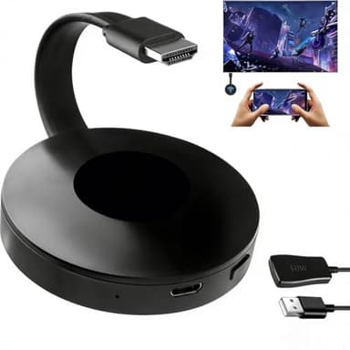 Adaptateur HDMI sans Fil 1080P WiFi 2,4GHz, Dongle HDMI Émetteur Récepteur pour TV/Projecteur, Compatible Android iOS Windows MacOS, Airplay Miracast DLNA, Mise en Miroir d’Écran pour Vidéos Réunions