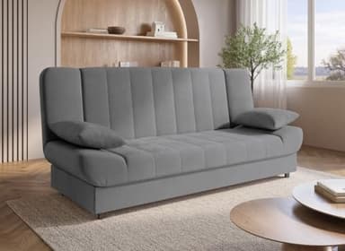 DecoInParis Canapé clic-clac Convertible Gris KOTI
