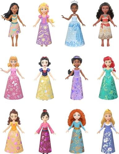 Mattel Disney Princess Toys Ultimate Princess Pack avec 12 Petites poupées articulées dans des Tenues signatures, Objets de Collection inspirés des Films Disney