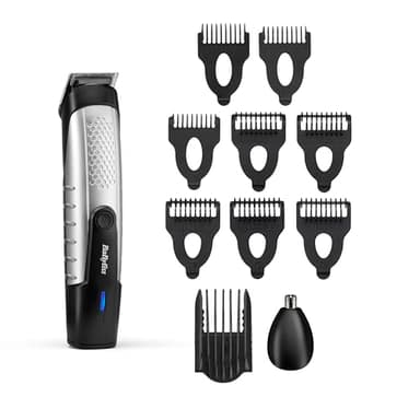 BaByliss - T812E - Tondeuse barbe Lithium Power, Sans fil, Tondeuse nez-oreille incluse, Noire
