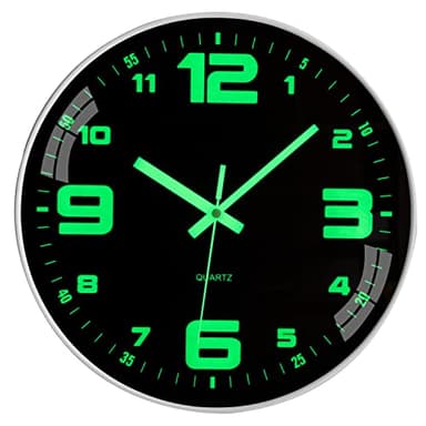 ACCSHINE Horloge Murale Numérique silencieuse sans tic tac Lumineuse 30 cm Design Moderne - Grande Digitale à Piles - Facile à Lire - pour Chambre, Maison, Cuisine, Chambre, Bureau, école