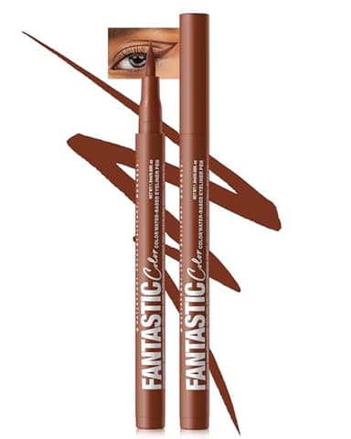 Eyeliner Liquide Mat Waterproof, Crayon Eyeliner Coloré, Tient Plus De 24 Heures, Pigmenté, Longue Tenue, Sans Bavures, Ultra-Pigmenté, Sèche Rapidement, Crée Des Lignes Définies, Vegan - 09 Marron