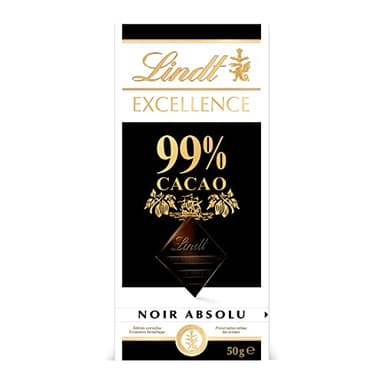 Lindt - Tablette EXCELLENCE Noir 99% Cacao - Chocolat Noir, 50g