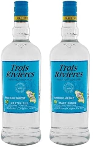 Trois Rivières Rhum blanc agricole de Martinique 1L (Lot de 2)