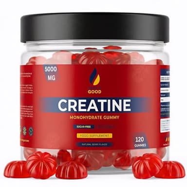 Gene & Good® Créatine Monohydrate 3000mg-120 Végétalien Creatine Gummies, Halal - Arôme Naturel De Baies, Prise Masse Musculaire & Force - Complément Idéal à Whey Protein, Sans Sucre