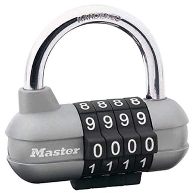 Master Lock 1520EURD Cadenas à Combinaison, Gris, 5,9 x 6,4 x 2,6 cm