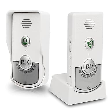 Sonnette Sans Fil Exterieur Etanche, Interphone Sans Fil, Sonnettes D'interphone Vocal sans Fil avec Batterie au Lithium Rechargeable, Sonnette D'interphone de 1000 Mètres