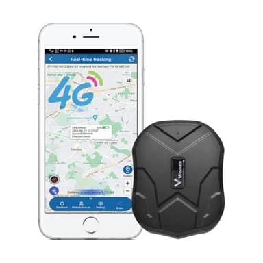 Tracker GPS Winnes Traceur GPS Voiture 4G LTE Distance Illimitée Suivi en Temps Réel Distance Infinie Aimant Intégré Étanche Gérer Plusieurs Tracker Simultanément Alarme Mobile Traqueur Portable TK905