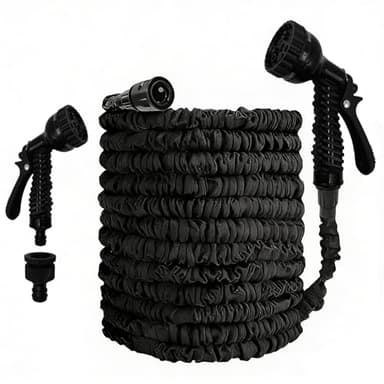 Tuyau d'Arrosage Extensible Ennoxwi 15m, Flexible avec Pistolet de Pulvérisation Multifonction-Tuyau d'Arrosage Expandable pour Arrosage du Jardin,Nettoyage de Voiture et Terrasse, Lavage d'Animaux