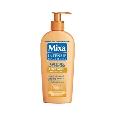Mixa - Intensif Peaux Sèches - Lait Corps Nourrissant Effet Soleil - Autobronzant - Peaux Claires - 250 ml