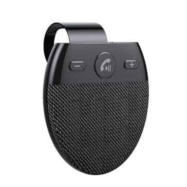 WANGCL Kit Mains Libres Bluetooth pour Voiture, Haut-Parleur Bluetooth pour Pare-Soleil de Voiture, Lecteur de Musique, Mise sous Tension Automatique, Connexion Bluetooth 5.0+EDR Noir