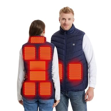 AEGJEGVD Homme Gilet Chauffant Femme Veste Chauffante Électrique USB Vêtement de Chauffage avec 2 89 Zones de Chauffé 3 Températures Réglables Gilets Chauffant Chaud Hiver Moto Chasse