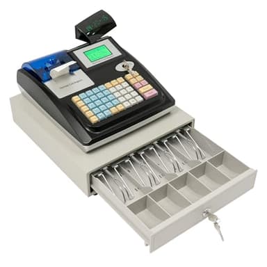Caisse enregistreuse électronique avec affichage LED, caisse avec connexion USB, grand tiroir de caisse et tiroir à monnaie, caisse enregistreuse pour détaillants et restaurants