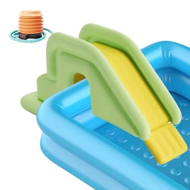 Toboggan Gonflable Piscine,Toboggan Aquatique pour Piscine Gonflable - Inflatable Pool Slide pour Aire De Jeux Aquatique,Toboggans Gonflables pour Sol Et Piscines Enterrées,200×80× 85cm