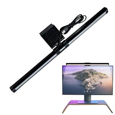 YNPQTDS Lampe Pour Moniteur D Ordinateur | 3 Couleurs Lampe Réglable Anti-Éblouissement - Barre Lumineuse Pour Écran De Bureau - Pour Table De Dortoir Universitaire, Bureau, Maison, Établi, De