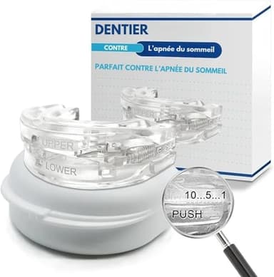 AirPurSnor - Appareil Anti Ronflement Et Apnée Du Sommeil French Gorilla Orthèse D' Avancée Mandibulaire - Efficace Adaptable Bruxisme (Acheter 1)