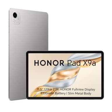 HONOR Pad X9A Tablette, 11.5 Pouces 120Hz 2,5K Display, 6Go 128Go, Batterie de 8300mAh, Qualcomm 6nm Snapdragon 685, 4 Haut-Parleurs, Métal Body, WiFi Tablet Tactile MagicOS 9, Gris