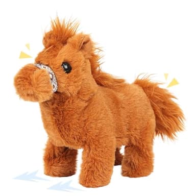 Easfan Jouet en peluche interactif pour poney électrique avec son en peluche, cadeau d'anniversaire de Noël pour les tout-petits, 20,3 cm