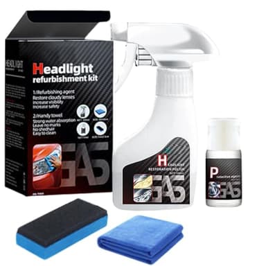 Générique Spray de Renovateur Phare Voiture, 2025 Nouvelle Mise à Niveau Kit Polish Phare Voiture Nettoyant Phare Voiture Opaque pour Le Jaunissement, Flous et Rayés et Les Rayures (1PCS)