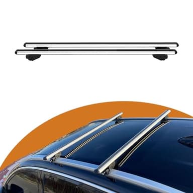 Cross Auto Accessories-Barres Transversales Compatibles avec Renault Kadjar 2016-2022; Barres De Toit pour Voitures avec Rails De Toit Affleurants Aluminium Porte-Bagages, 2 Pcs Gris