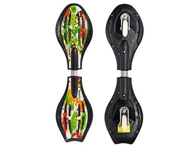 MAXOfit® Waveboard Mini « Paint », Charge Max. 100 kg, Roues Lumineuses et Sac Inclus - 72cm x 19,5cm x 11cm