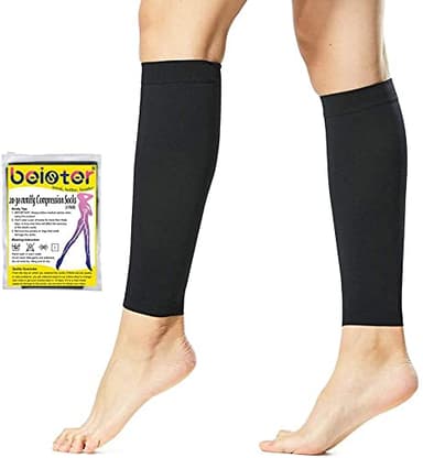 beister Bas De Compression Mollets Homme & Femme, 20-30mmhg Bas De Contention Sans Pied Medical Classe 2 Soutien Graduel, Manchon de Compression Mollet, Indiqué pour Les varices, l'œdème, Le vol