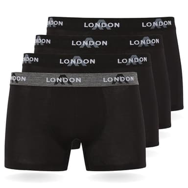 Boxers FM London lot de 4/8 pour hommes avec ceinture élastique - Boxers doux pour hommes