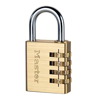 Master Lock 604EURD Cadenas à combinaison aluminium finition laiton 40 mm Anse 26 mm Or
