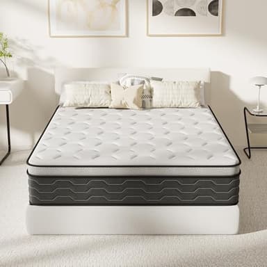 DEWINNER Matelas 160x200 cm Ressorts Ensaches, épaisseur de 30CM - Matelas à Ressorts ensachés et à mémoire de Forme,Ergonomique,Respirant,Confort Ultra Moelleux,Soutien à Haut Rebond,160 x 200 x 30cm