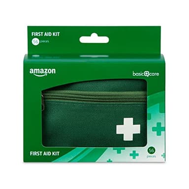 Amazon Basic Care - Kit de premiers secours, 56 pièces, Vert