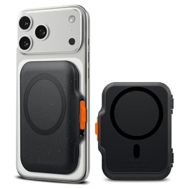 Spigen TinTap MagFit+ Porte-Cartes Magnétique Conçu pour MagSafe Compatible avec Les modèles iPhone 17/16/15/14/13/12 Magsafe Wallet - Noir
