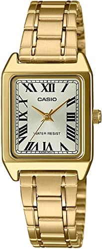 Casio LTP-V007G-9BUDF Montre à Quartz analogique et en Acier Inoxydable pour Femme, dor, Mouvement à Quartz