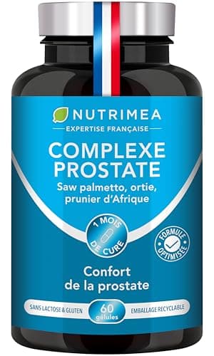 Protection de la Prostate & Confort Urinaire - Efficace contre l’HBP et les Mictions - Actifs Naturels - Ortie, Palmier Nain et Prunier d’Afrique - PROSTASUR - 60 Gélules Vegan - Fabriqué en France