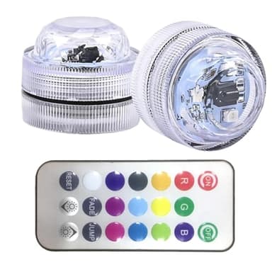 LED Voiture Interieur sans Fil, 2 Pièces Lumières D'ambiance LED, Télécommande Éclairage Ambiant À Changement De Couleur Lumières De Voiture LED, Multicolore