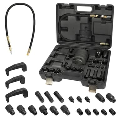 KAISAL 24 Pièces Extracteur Injecteur Diesel Pneumatique Outil d'extraction d'injecteur Diesel Extracteur d'injecteur avec Adaptateur