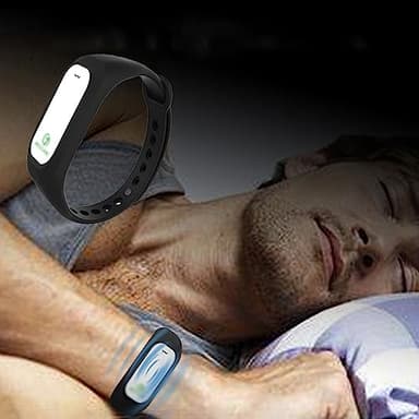 Sleep Connection Bracelet Magnétique Anti Ronflement Efficace Puissant Rechargeable Montre Anti Ronflement Apnée du Sommeil pour Les Hommes Et Les Femmes,Black