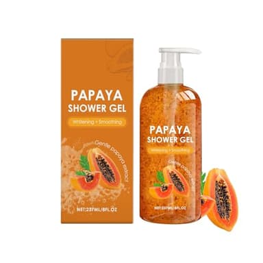 Gel douche hydratant régulateur de sébum à la papaye, gel douche blanchissant, exfoliant lissant, nourrissant et hydratant, pour tous les types de peau, 237 ml