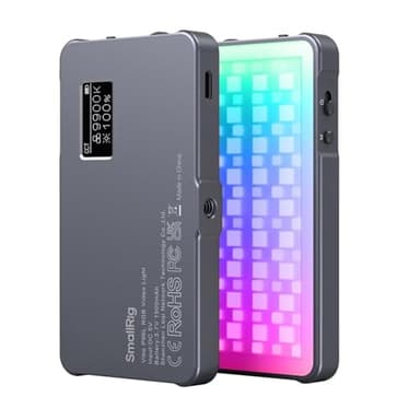 SMALLRIG Lampe Vidéo RGB P96L, Lampe LED Portable en Métal pour Appareil Photo, 2500-8000K, 21 Effets, CRI 96+, écran OLED, éclairage Photo et Vidéo, Longue Durée de Vie de la Batterie - 3489B