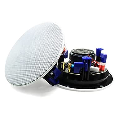 Herdio 4 Pouces 160 Watts Haut-Parleur de Plafond de Salle de Bain, Enceintes Plafond Bluetooth à 2 Voies pour, Cuisine, Chambre, terrasse Couverte(2 Haut-parleurs)