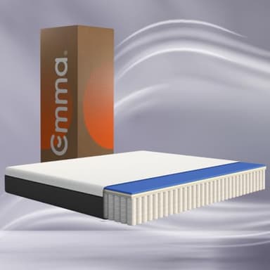 Emma Matelas Hybrid II Plus | Mousse à mémoire de Forme et Ressorts ensachés | 160x200 cm | Hauteur 25cm | Moyen-Ferme (H7) | Soutien à 7 Zones | Ergonomique | Ultra-Respirant | Air + | Durable
