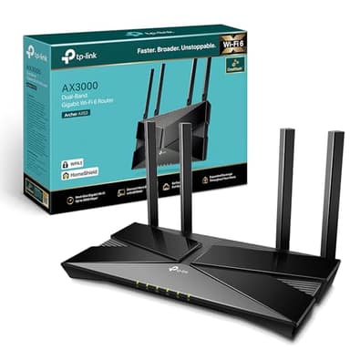 TP-Link Routeur WiFi 6 OneMesh AX3000 Mbps, routeur VPN Gigabit Dual-Core CPU Fibre Routeur, WPA3 Cybersécurité, idéal pour Les Jeux Xbox/PS4/Steam, Compatible avec Alexa (Archer AX53)