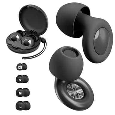 Bouchons d'Oreilles Anti Bruit 30dB Réutilisables en Silicone - Protection Auditive Pour Dormir, Concerts, Voyages - XS/S/M/L