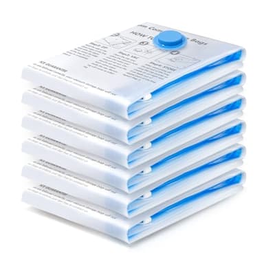 BoxLegend Sacs de Rangement Sous Vide Vêtements Aspirateur 6 Pièces 70x50cm Sac de Compression Housse Aspirable Rangement Réutilisables pour Matelas, Tente, Couettes, Literie, Oreillers