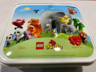 LEGO Duplo - Boîte à déjeuner - 16 x 14 x 7 cm - Pour garçons et filles - Animaux sauvages - Éléphants - Boîte à déjeuner - Afrique - Pour enfants