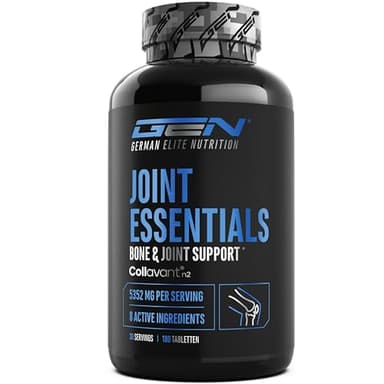 Joint Essentials – Complément alimentaire pour les articulations avec Collavant® N2 collagène de type II – Glucosamine + chondroïtine + MSM + acide hyaluronique + vitamine C – 180 comprimés