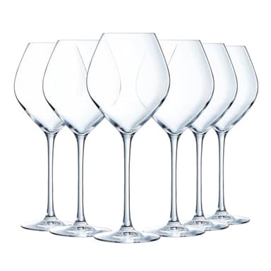 Chef&Sommelier - Collection Cheer Up - 6 verres à vin rouge 55 cl en Cristallin - Verres Modernes et Élégants - Résistance Hors Norme - Transparence Absolue