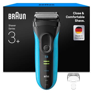 Braun Rasoir Electrique Homme Series 3 ProSkin 3040s Noir-Bleu, Avec Tondeuse De Précision Pour Sculpter Les Moustaches Et Micro-Peigne Pour Rasage Efficace, Même A Raser Les Barbes De 3 Jours
