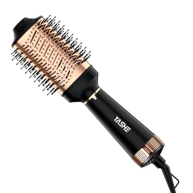 YASHE Brosse Soufflante, Brosse Chauffante 4 en 1 pour coiffeur, Chauffante Brosse Coiffante en céramique tourmaline 1200 W pour sécher, lisser, boucler et donner du volume, noir